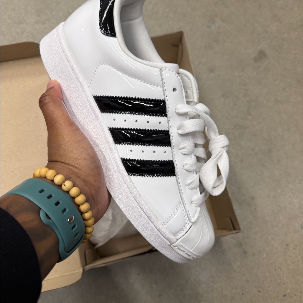 Adidas Classic White and Black Sneakers